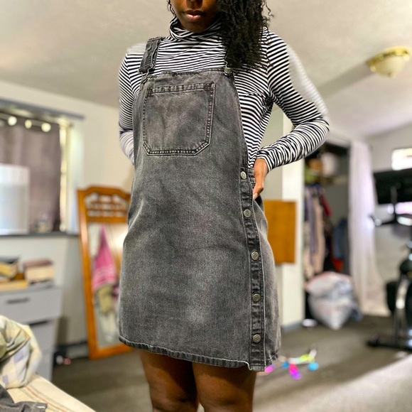 Free People overall Louise denim skirtall jumper - Picture 2 of 10